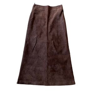 Margaret Godfrey Suede Maxi Skirt Size  8